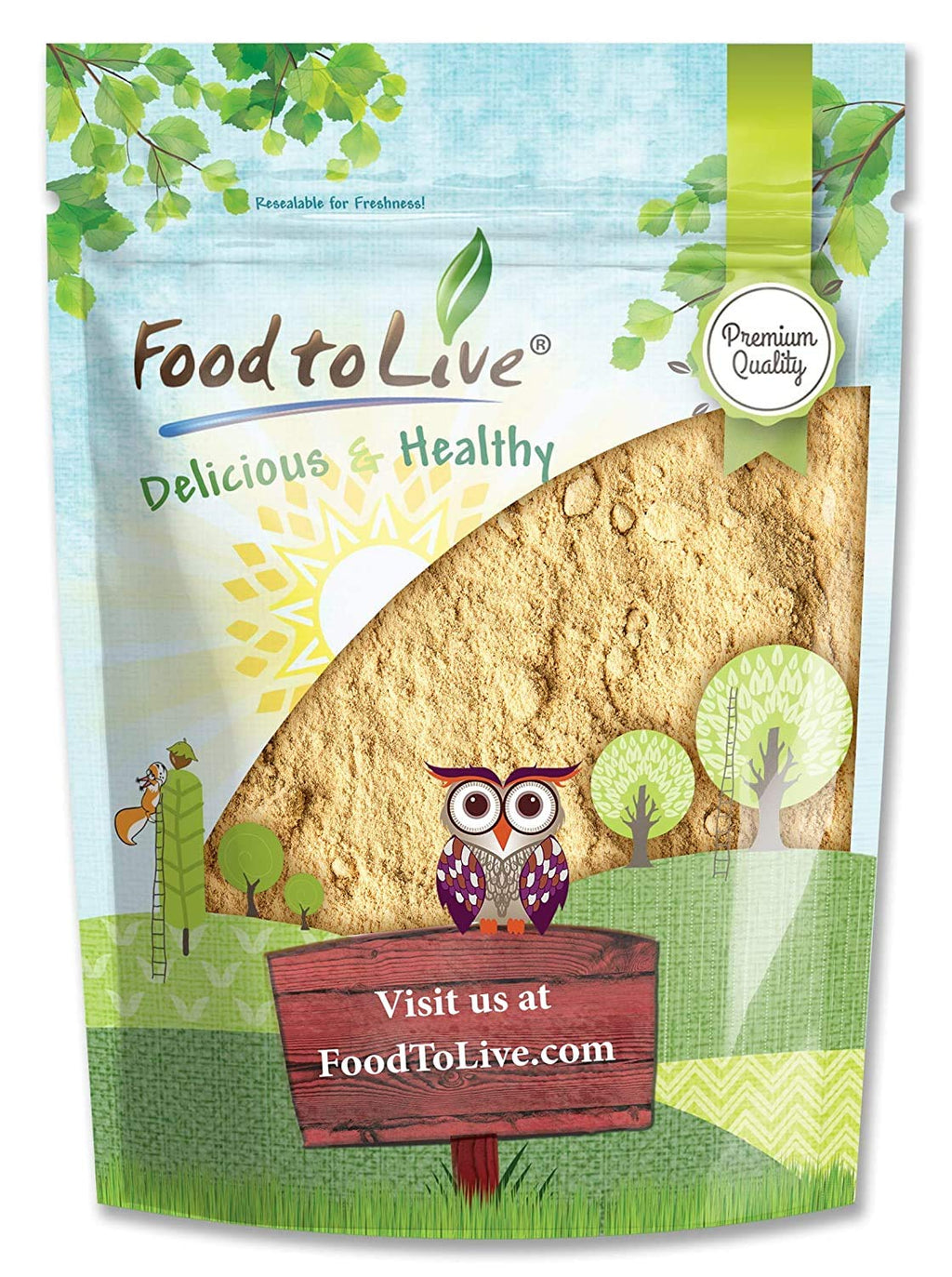 Food to Live Maca Amarilla en Polvo, 7,26 kg – Raíz de Maca Cruda Molida, Vegana, Kosher, Keto, Sin Gelatinizar, Rica en Vitamina C