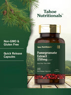 Extracto de Granada - 200 Cápsulas - Sin OGM, Sin Gluten