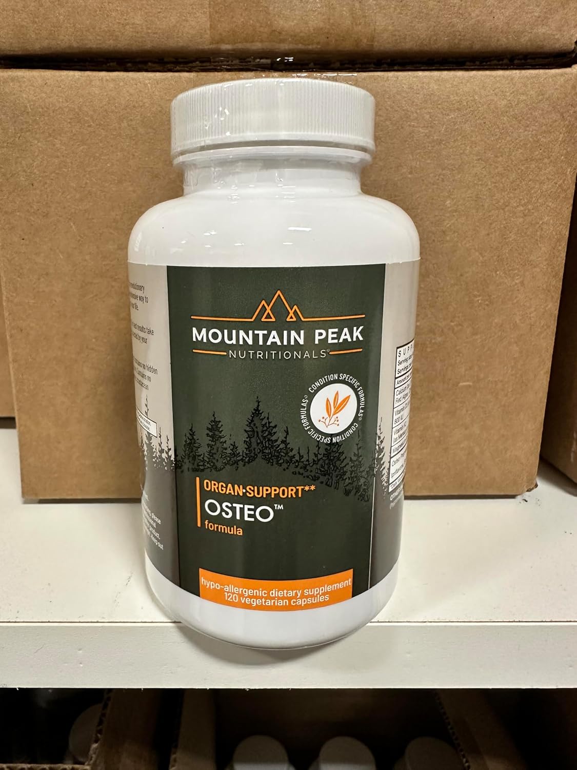 Mountain Peak Nutritionals Osteo Supplement - Apoyo Óseo con Vitaminas D3, K2, Calcio y Magnesio (120 Cápsulas Vegetales)