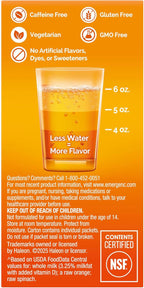 Emergen-C 1000 mg Vitamin C with Zinc and B Vitamins, Orange Flavor - 10 Packets
