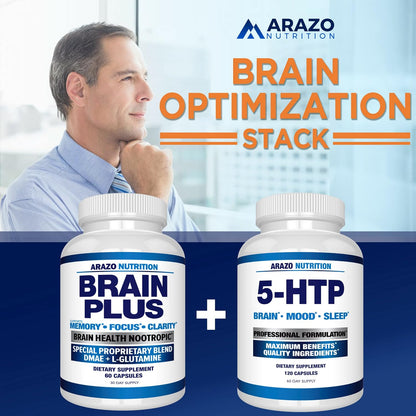 Arazo Nutrition Brain Plus – Suplemento – DMAE (dimetilaminoetanol): Un compuesto que se encuentra de forma – Image 5