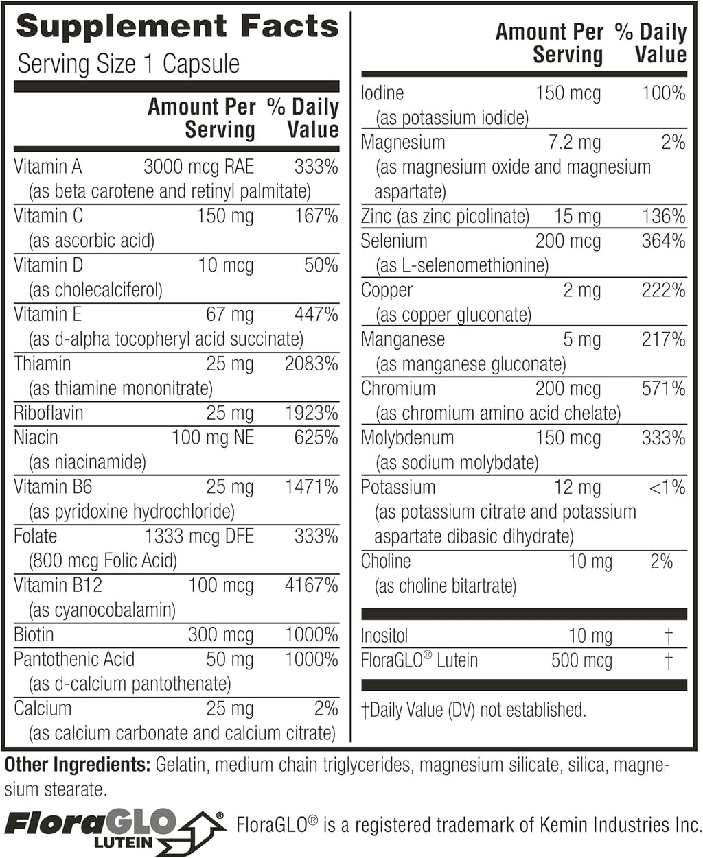 Twinlab Daily One Iron-Free - Multivitamin with Minerals, 180 Capsules