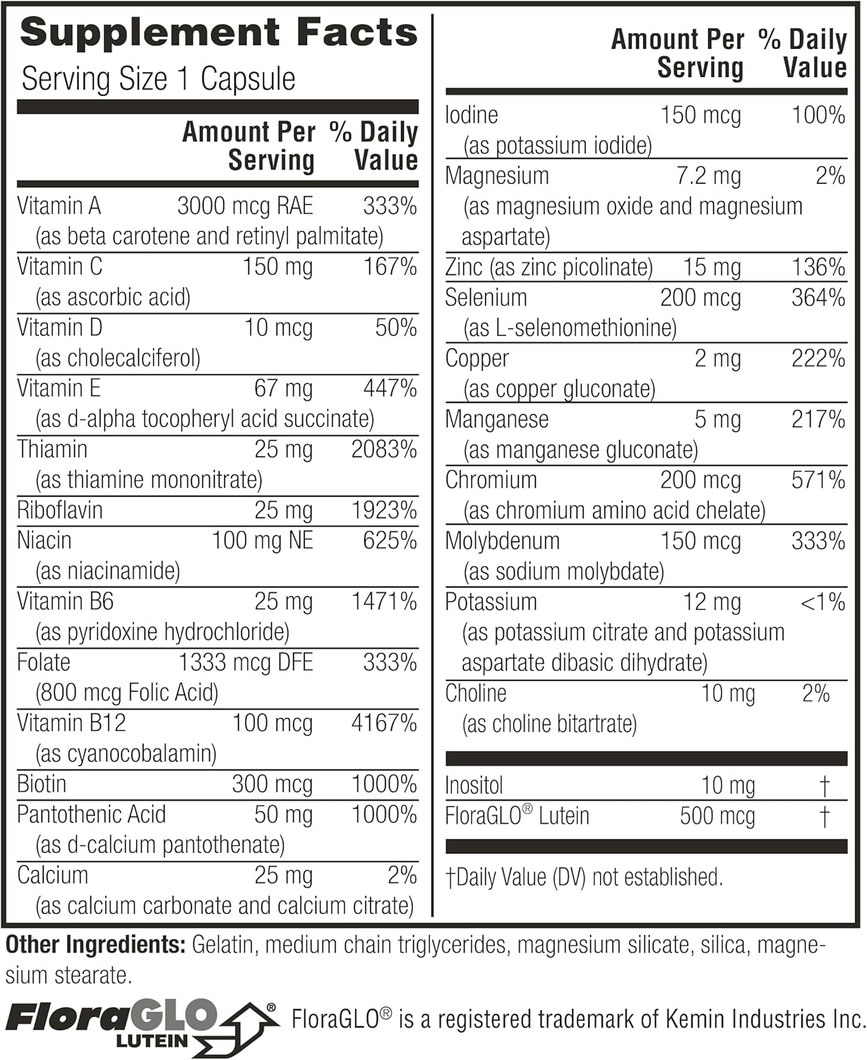 Twinlab Daily One Iron-Free - Multivitamin with Minerals, 180 Capsules