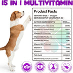 VOSIFSDIY Multivitamínico Líquido para Perros 15 en 1 – 60 ml