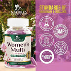 Multivitamínico para Mujeres - Completo Diario con Calcio, Ácido Fólico, Vitaminas A, C, D, E y Grupo B, Zinc y Hierro - Apoyo para Huesos, Energía e Inmunidad - 120 Cápsulas Blandas