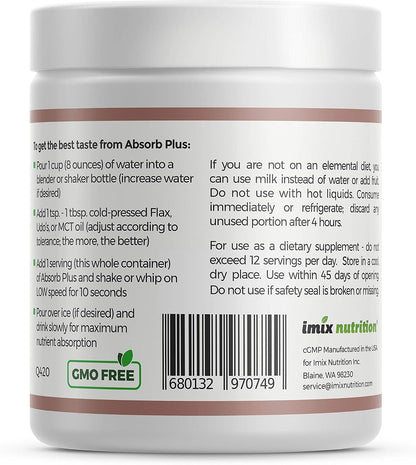 Absorb Plus Isolate Protein - Suplemento Dietético para la Salud Digestiva, Apoyo Nutricional Extra, No-GMO, Sin Gluten, Sin – Image 2