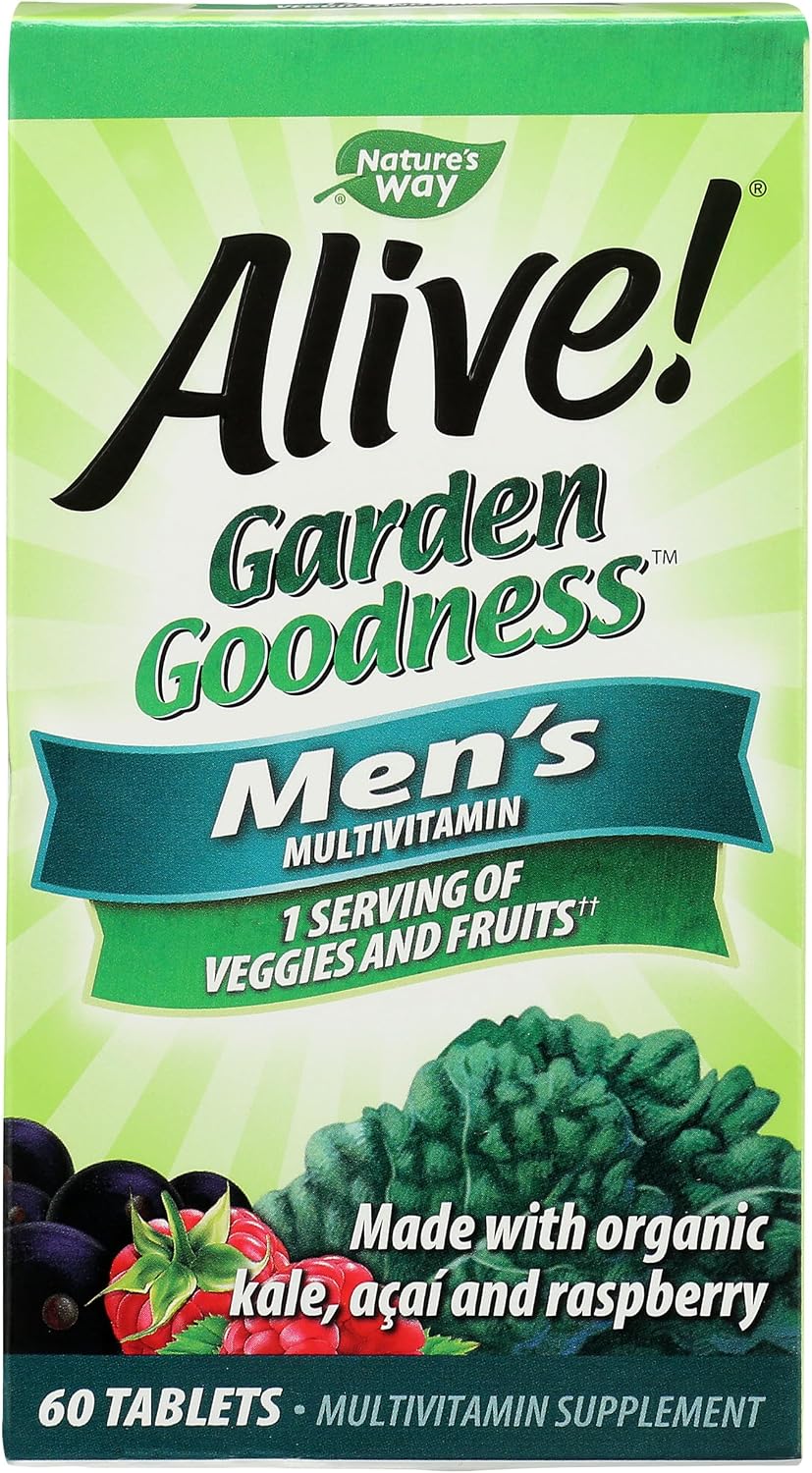 Nature's Way Alive! Garden Goodness Multivitamínico para Hombres, 60 Comprimidos