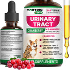 Tratamiento para Infecciones Urinarias en Gatos y Perros con Arándano Rojo y D-Manosa - Suplemento Natural para ITU - Salud Renal y de Vejiga