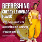 Dr. Price's Electrolytes Cherry Lemonade - 30 Sobres de Hidratación en Polvo Sin Azúcar