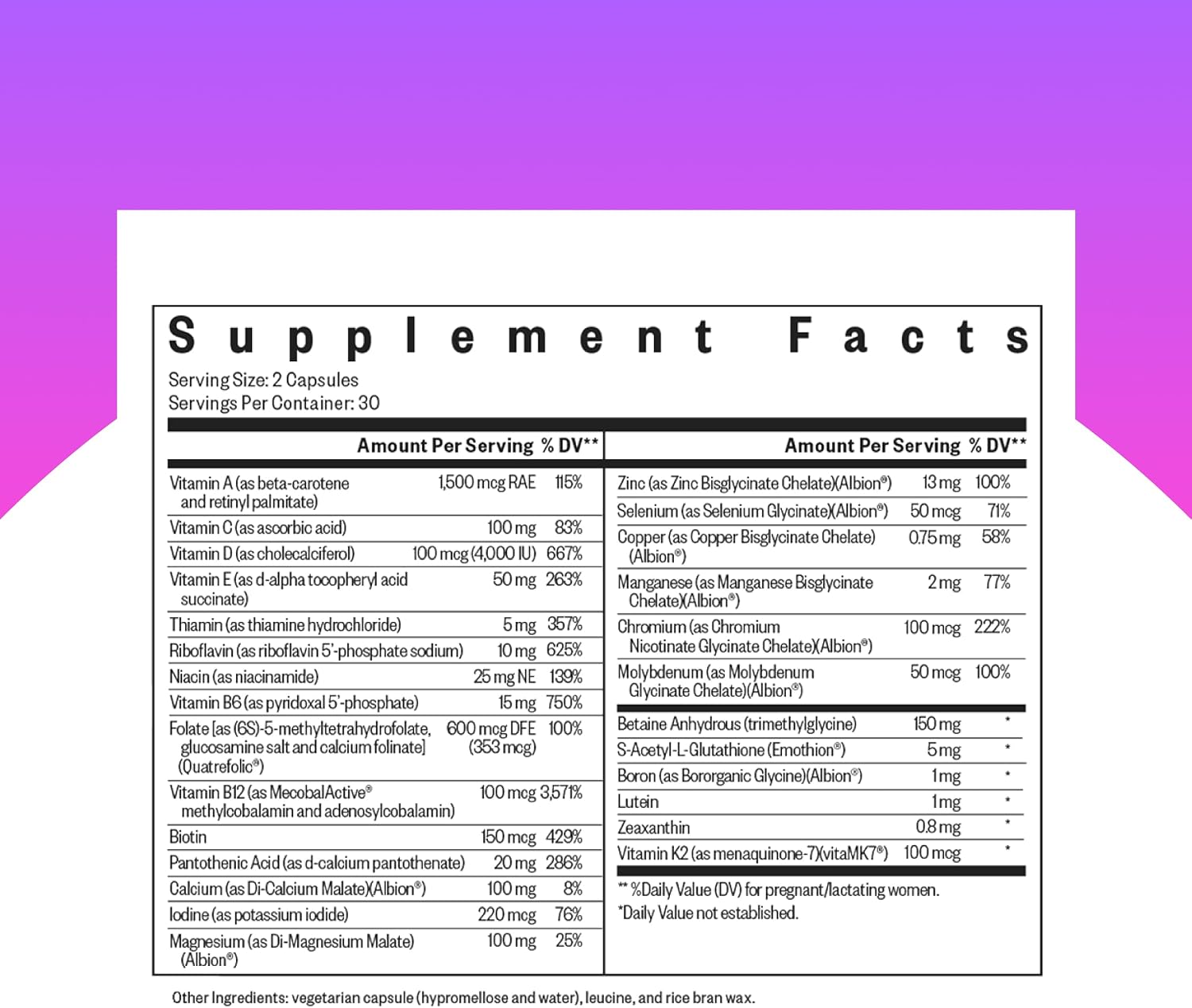 Seeking Health Prenatal Essentials, 60 cápsulas - Suplemento prenatal con B12 y K2