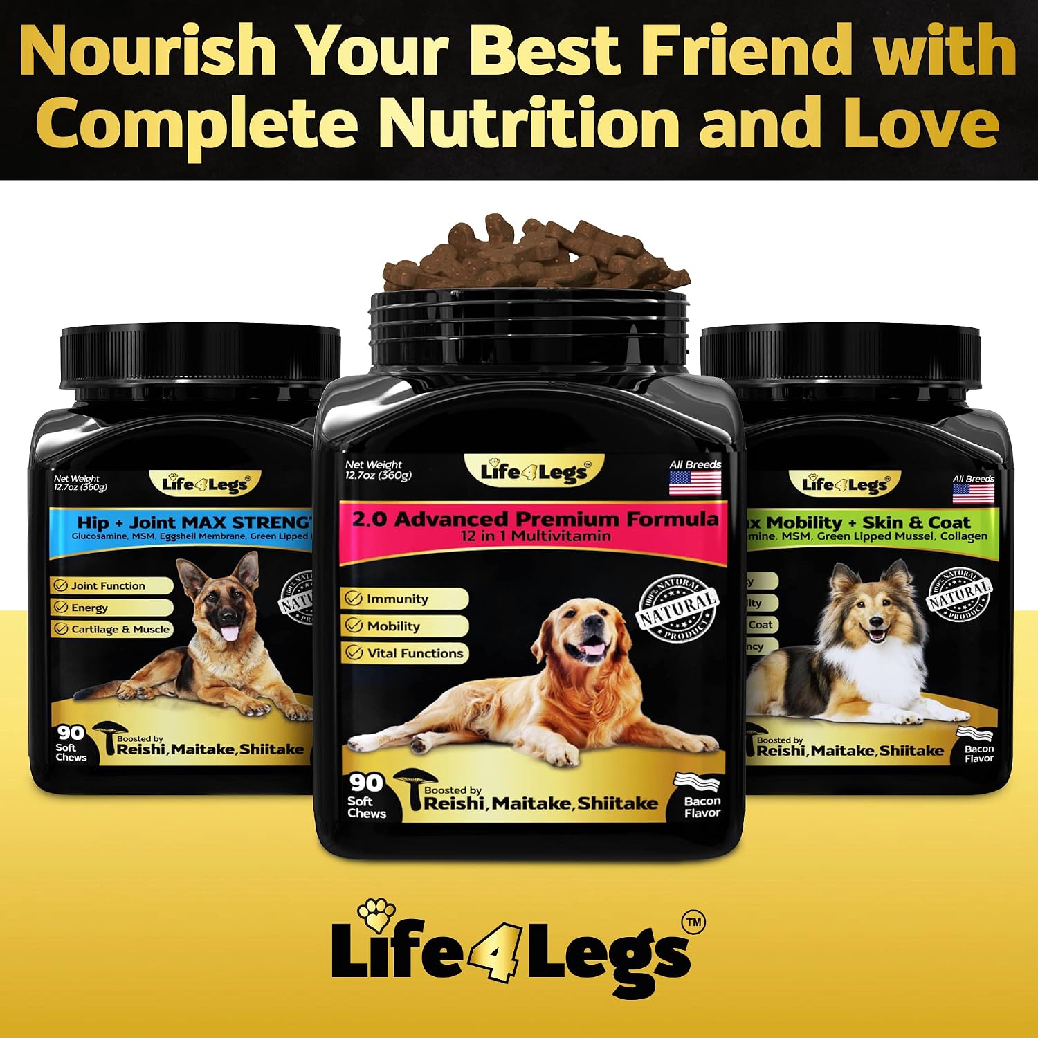 Life4Legs Soft Chews - Multivitamínico para Perros