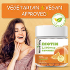 Nature's Key Gominolas de Biotina con Vitamina C y E – Veganas – 60 unidades