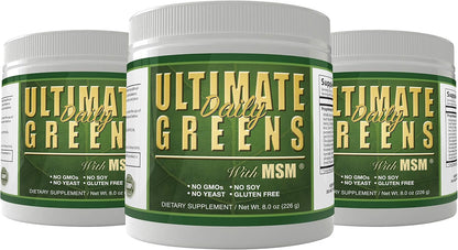 Daily Health Ultimate Greens Powder – – Alfalfa, remolacha y brócoli : Son fuentes de vitaminas y minerales como – Image 1