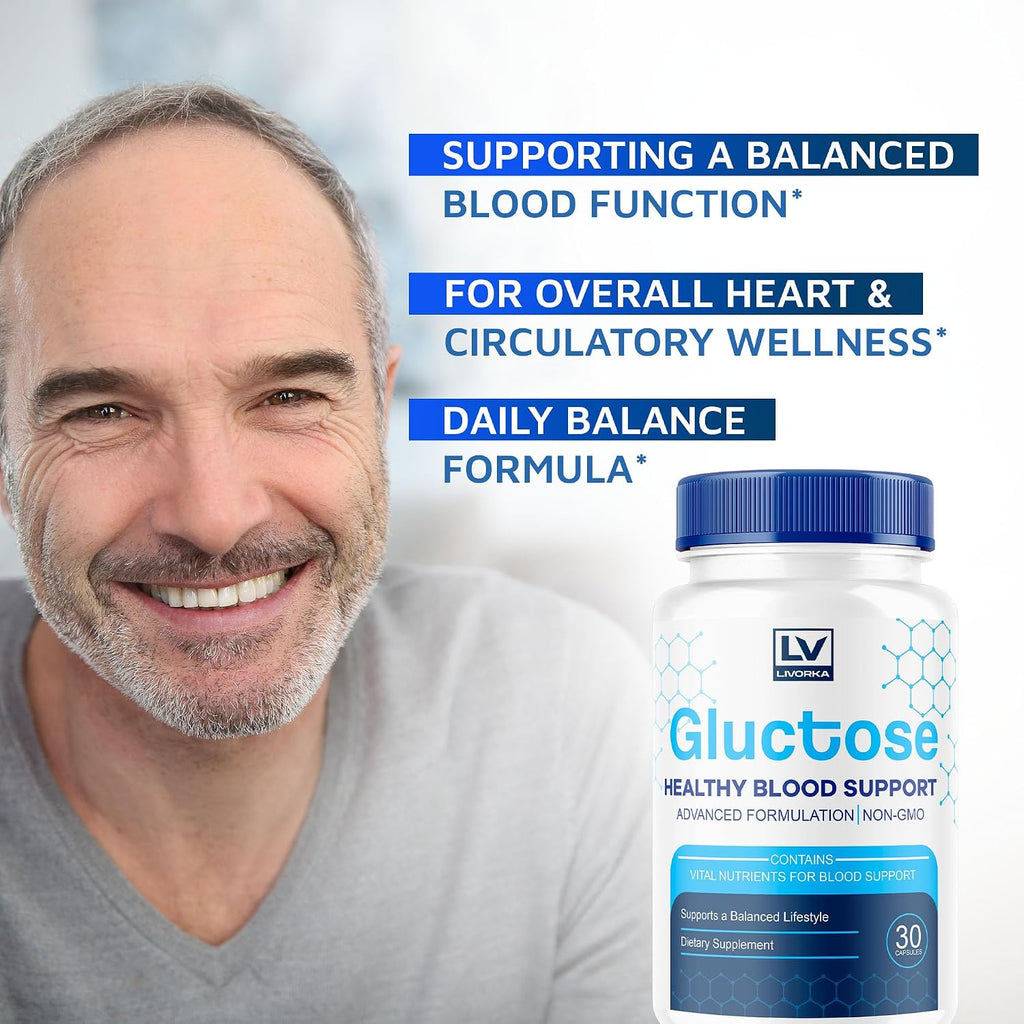 Gluctose Advanced Blood Support - Complemento Alimenticio en Cápsulas, 30 Unidades