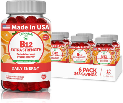 Lunakai Gominolas de Vitamina B12 3000mcg - – Personas con déficit de B12: La deficiencia es común y puede – Image 9