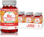 Lunakai Gominolas de Vitamina B12 3000mcg - Metilcobalamina para Energía y Metabolismo - 60 Gominolas