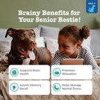 Zesty Paws Senior Advanced Calming & Cognition Soft Chews - Suplemento para perros con Ashwagandha y DHA