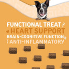 Waggedy Omega Max Chews para perros con aceite de salmón y linaza, 60 unidades.