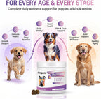 Nutripetz Suplemento Multivitamínico para Perros y Gatos, 120 Masticables Sabor Pato con Glucosamina y Probióticos