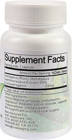 Crackaging Cycloastragenol 98% Apoyo Inmunológico 25mg 30 Cápsulas Vegetarianas