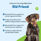 Pet Wellbeing Old Friend para Perros Senior - Suplemento Herbal para la Salud Inmunológica, Movilidad Articular y Niveles de Energía - 59 ml