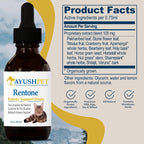 Ayush Pet Rentone - Apoyo Renal para Perros y Gatos, Gotas Líquidas Naturales, 59 ml