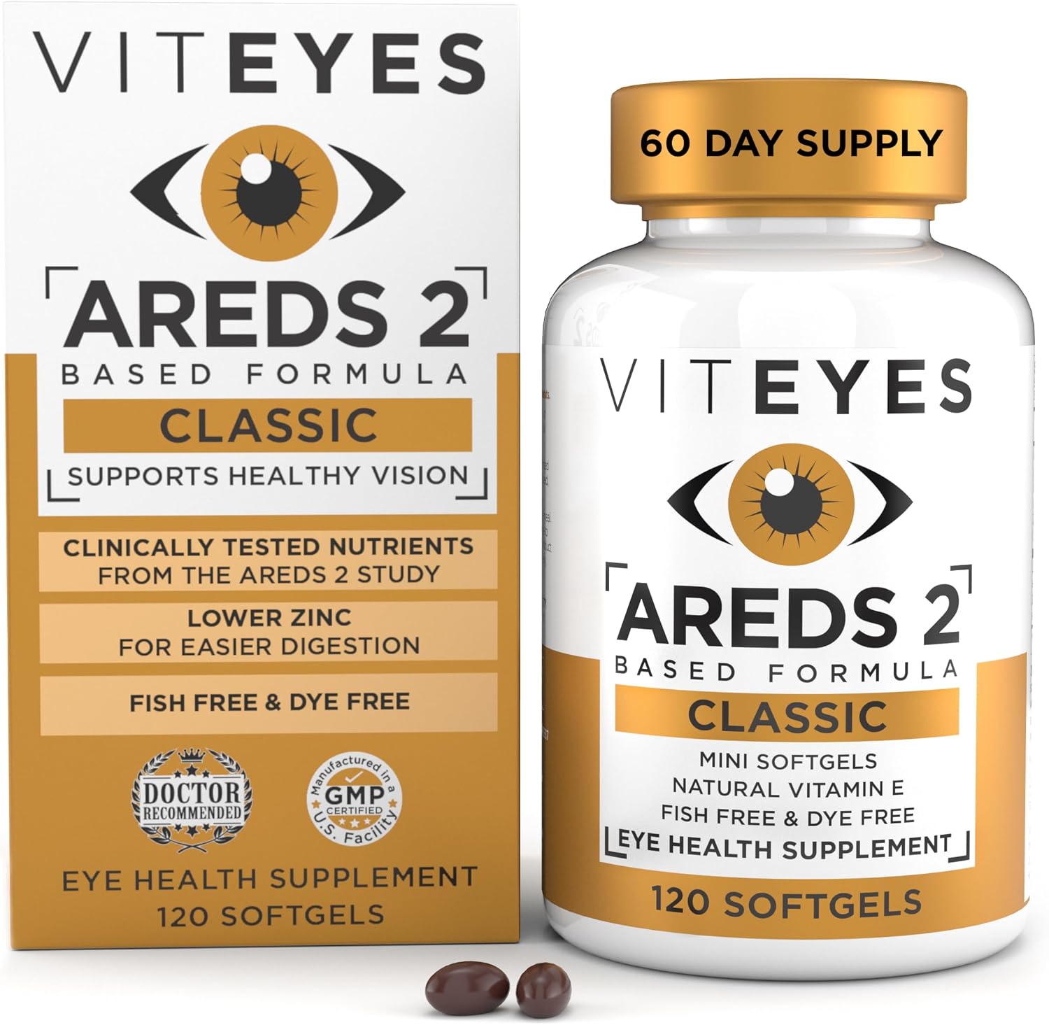 VITEYES® AREDS 2 Cápsulas blandas, 120 unidades - Suplemento ocular