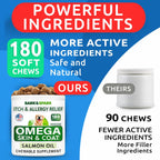 BARK&SPARK Pack de 2 Omega 3 para Perros - 360 Chews de Salmón