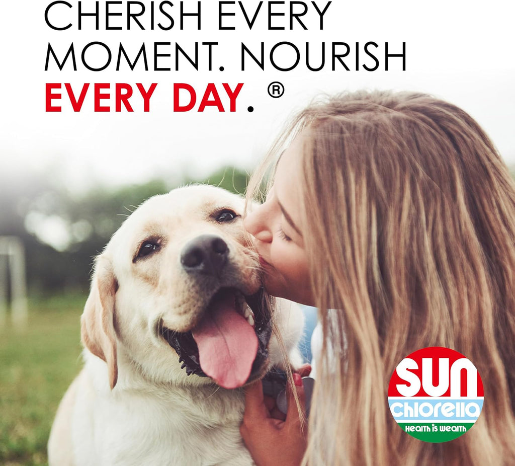 Sun Chlorella Sun Premios para Mascotas - Suplemento verde superfood para perros y gatos - 120 premios