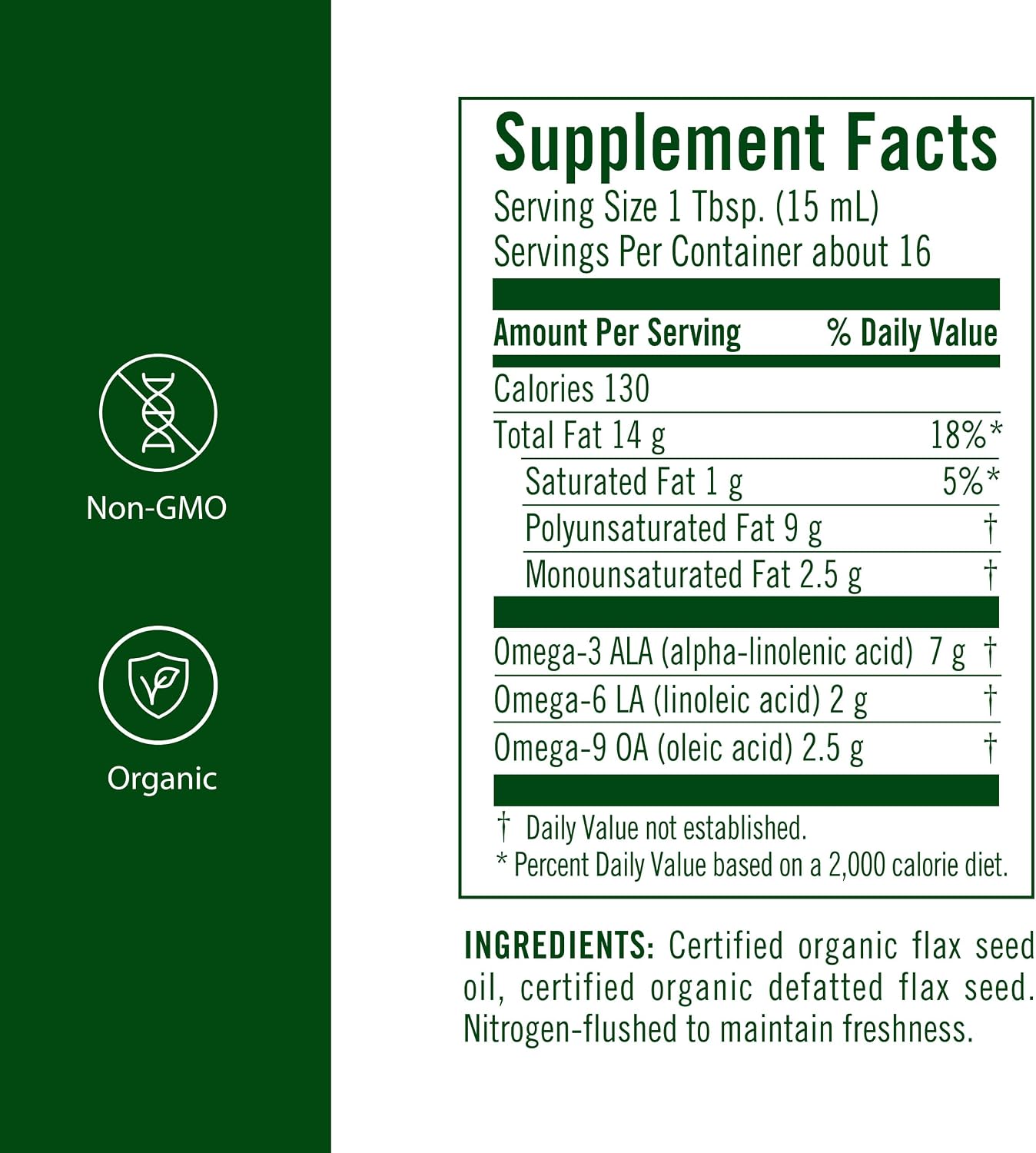 Flora - Aceite de Linaza Alto en Lignanos - Ecológico, Sin Gluten y No Transgénico