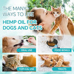 Woyamay Aceite de Cáñamo para Perros y Gatos - Rico en Omega 3, 6, 9 - Extracto Orgánico - Complemento Calmante para Mascotas (1 Pack)