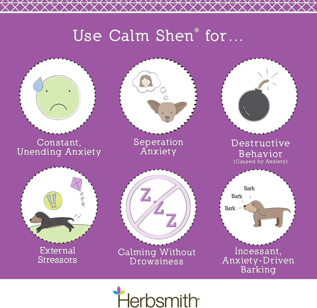 Herbsmith Calm Shen – Suplemento herbal calmante para perros y gatos – 500g