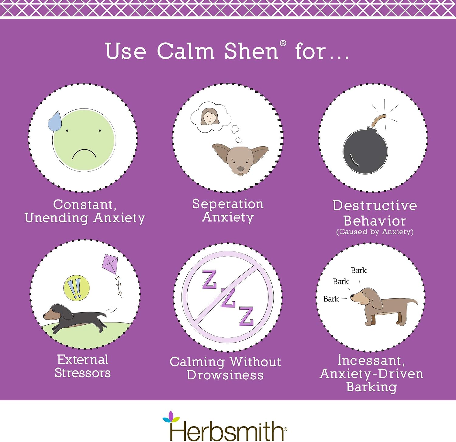 Herbsmith Calm Shen – Suplemento herbal calmante para perros y gatos – 500g