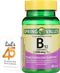 Spring Valley Vitamina B12 1000 mcg Liberación Prolongada - 60 Comprimidos