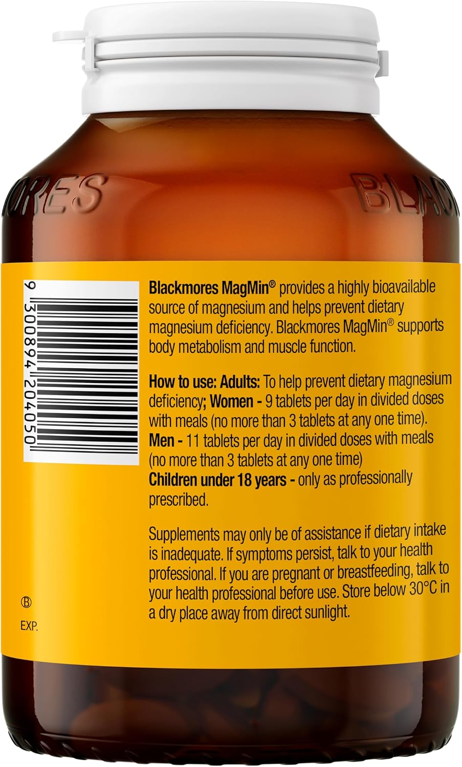 Blackmores Magmin 500mg - 250 Comprimidos