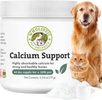 Wholistic Pet Organics Pure Powder Calcium - Calcio en Polvo para Perros y Gatos - 60 Dosis