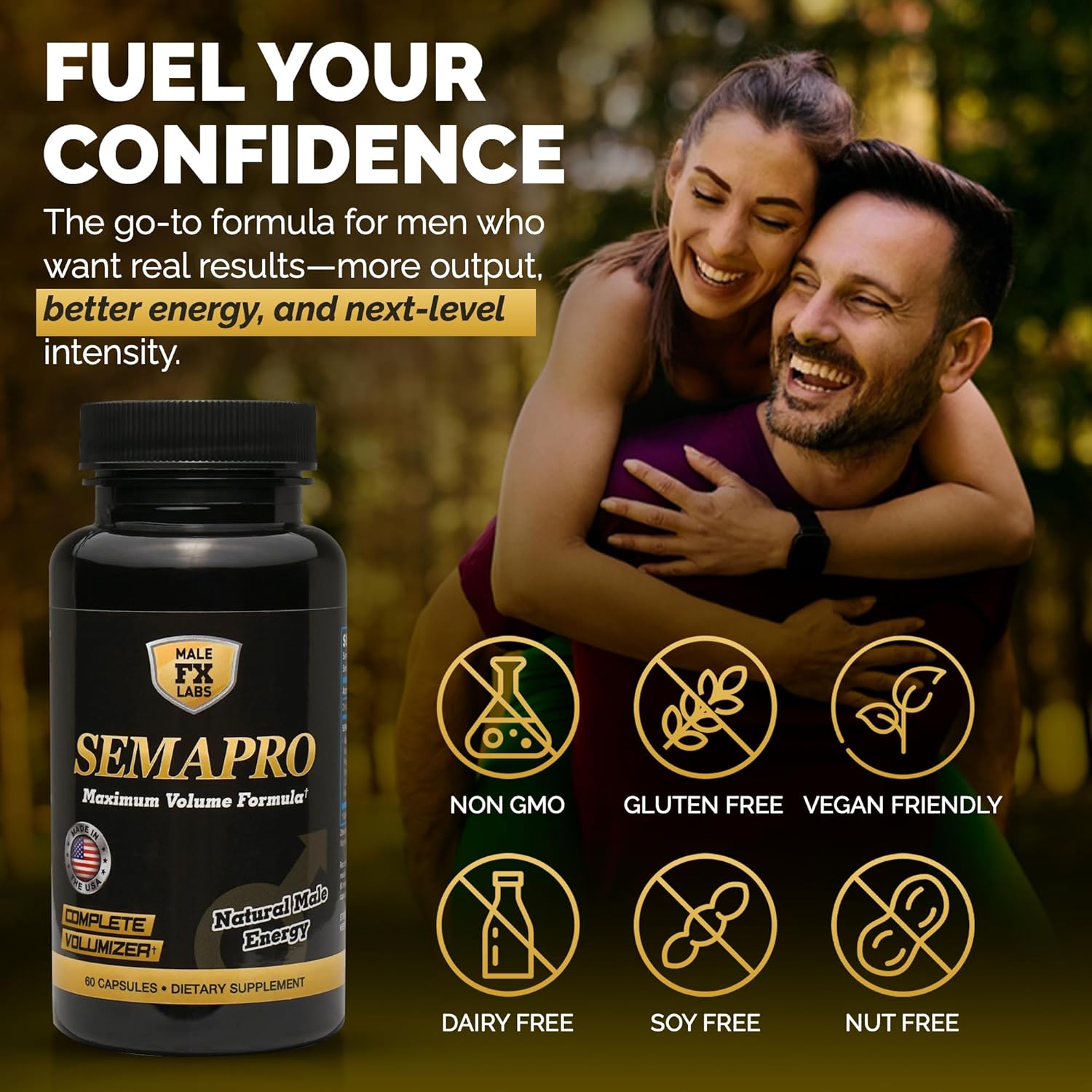 Semapro Extreme Volumizador de Semen y Energía Masculina - 60 Cápsulas