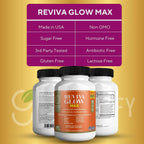 Reviva Glow Max – Cabello, Piel y Uñas | Biotina, Calcio, Magnesio | 300 Cáps