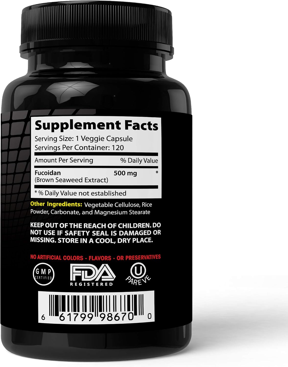 Fucoidan puro - Extracto de alga parda Laminaria Japonica (120 cápsulas) - Absonutrix