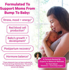 Pink Stork Gominolas de Fertilidad, Prenatales y Postnatales - 60 Gominolas