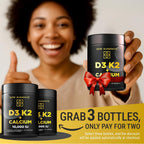 New Elements Vitamin D3 K2 Gummies 10000 IU con Calcio 100mg