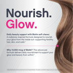 NeoCell Biotin Beauty Soft Chews | 30 Gomitas | 10000mcg | Cabello, Piel y Uñas | Sabor a Acai