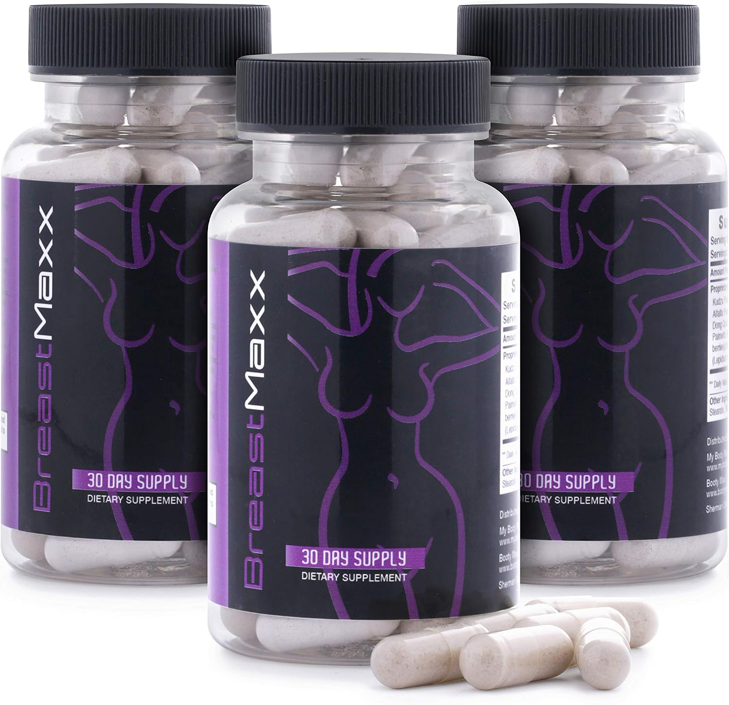 Breast Maxx Pastillas Naturales para el Aumento de Pecho - 3 Paquetes