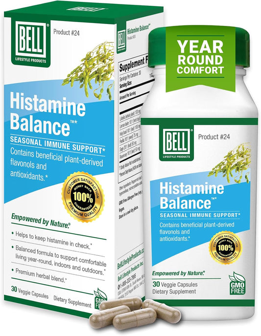 Bell Histamine Balance - Natural Histamine Balance Supplement, 30 Vegetable Capsules