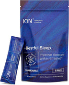 ION* Restful Sleep - Mezcla en polvo para dormir con Ashwagandha, Magnesio y L-Teanina - 5 sobres