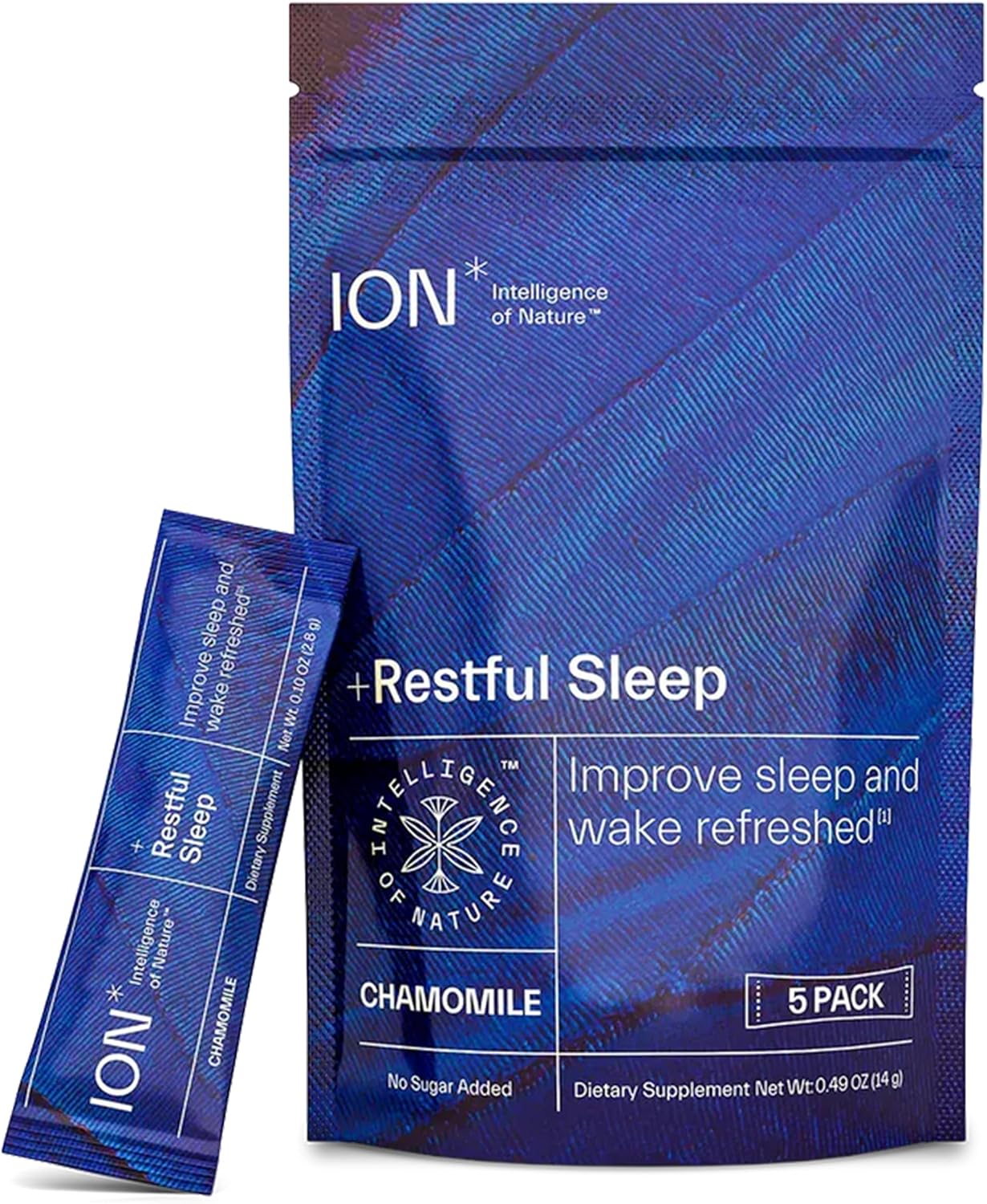 ION* Restful Sleep - Mezcla en polvo para dormir con Ashwagandha, Magnesio y L-Teanina - 5 sobres
