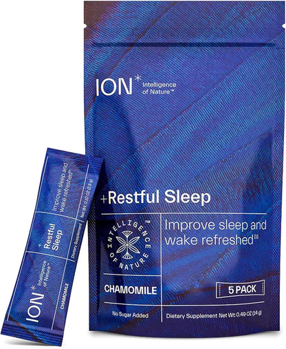 ION* Restful Sleep - Mezcla en polvo para – Ashwagandha (KSM-66): Un adaptógeno tradicionalmente utilizado en la – Image 1