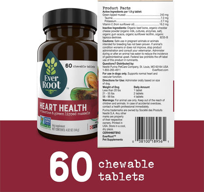 EverRoot Suplemento para el Corazón de Perros - Comprimidos Masticables con Taurina y Mejillón de Labio Verde – Image 6