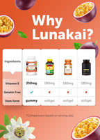 Lunakai Gominolas de Vitamina E 400 UI con Vitamina C - 60 Gominolas