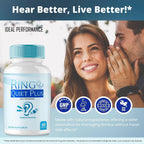 Ring Quiet Plus – Alivio para el Zumbido en los Oídos, Fórmula Avanzada Natural (60 Cápsulas)